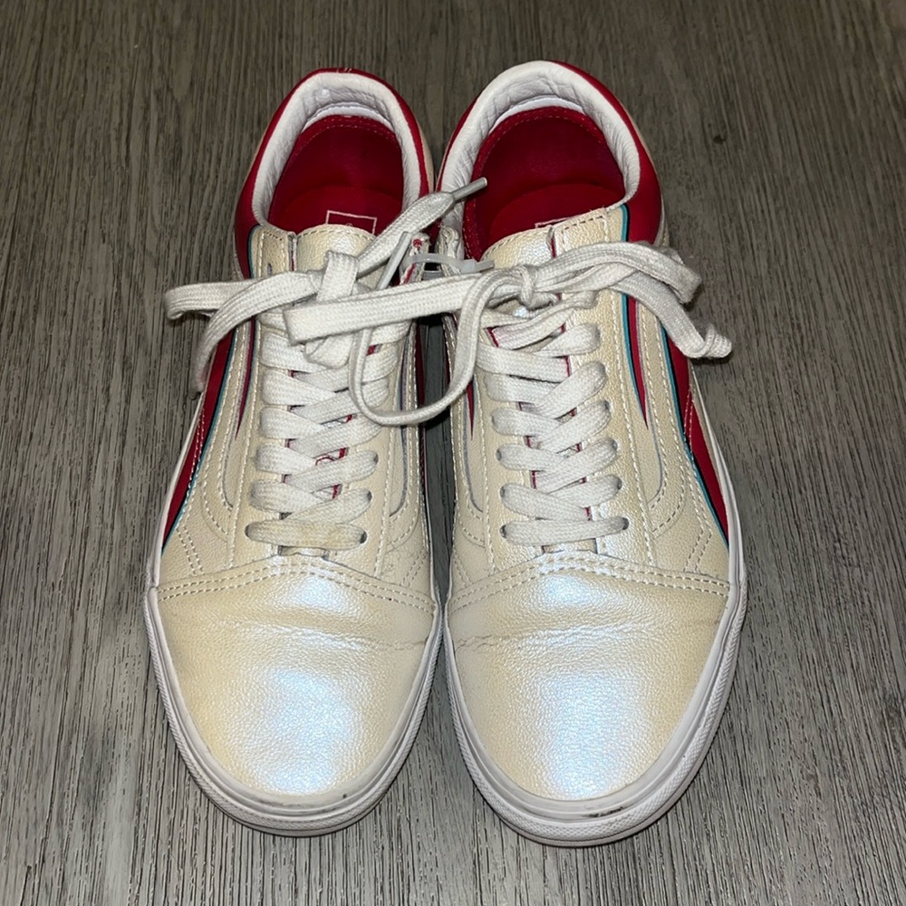 Vans x David Bowie Aladdin Sane Old Skool Skate Shoe DB White/Red